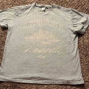 PINK Victoria's Secret Light Gray Crewneck Tee